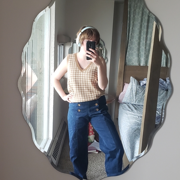 High Waisted Sabrina Butterfly Jeans - Picture 1 of 5